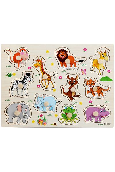 Choice A3009/animal Monkey Young kidsren's building block puzzle wooden intelligence puzzle scratching boar