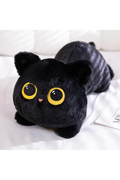 Choice دمية قطة سوداء كبيرة الحجم 50 سم، وسادة قطة سوداء لطيفة وناعمة، مقاس 5...