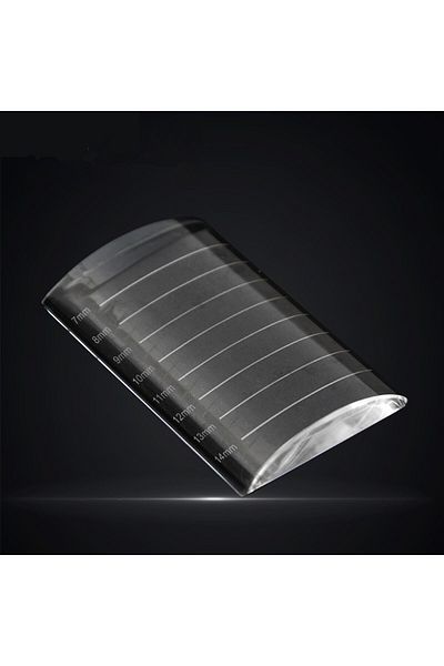 NATUHANA curved NATUHANA Transparent Eyelash Extension Crystal Glue Holder False Lash Tile Eyelash Stand Pad