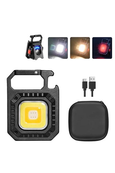 Choice 1PC with bag Multi-Functional Mini Portable Keychain Flashlight Waterproof Magnetic Strong Light USB