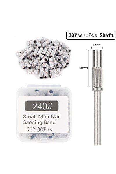 Choice1 مجموعة من 30 قطعة من أشرطة صنفرة الأظافر الصغيرة بحبيبات 240 باللون ا...