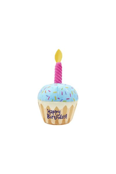 Choice Cup cake Dog Birthday Cake Toy Soft Plush Squeaky with Colourful Candles Durable Funny Stuffed Chew