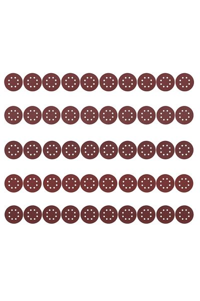 Choice Yellow 50pcs/set 150mm Sanding Discs 8 Holes Sandpaper Pads Set Hook & Loop Abrasive Sander Paper Fo
