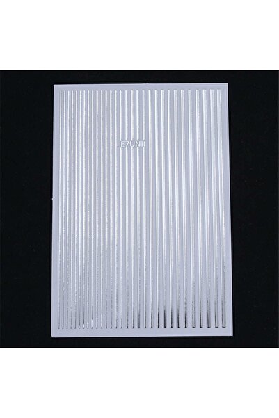 choice2 ملصق أظافر ذاتي اللصق بخطوط ذهبية وفضية من قطعتين بتصميم هندسي متموج ...