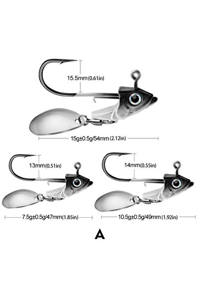 Choice طُعم صيد السمك VIB المعدني الدوار 7.5 جرام، 7.5 جرام/10.5 جرام/15 جرام...
