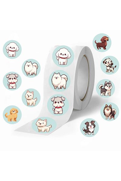 Choice 500pcs All 500PCS Cartoon Cute Dog Animal Dalmatian Siberian Husky Sticker DIY PVC Laptop Decals Dec