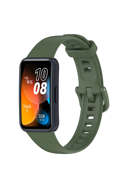 Choice سوار ساعة هواوي باند 8 من السيليكون باللون الأخضر الداكن لسوار 8 حزام ...