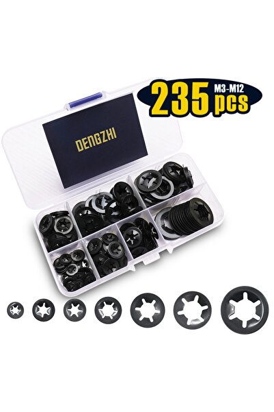 Choice7 مجموعة متنوعة من 235 قطعة من حلقات التثبيت الداخلية سريعة الفتح، 7 أح...