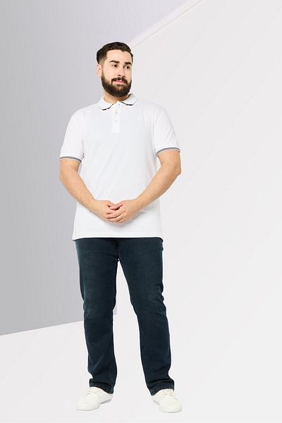Scuderia Ferrari Men Regular Fit Brand Logo Short Sleeves Polo Shirt, White
