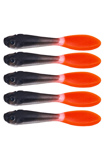 BODECIN طُعم صيد سمك البايك والباس C1 ذو الذيل المتذبذب مقاس 70 مم، رأس الطُع...