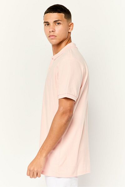Lee Men Regular Fit Plain Short Sleeves Polo Shirt, Pink