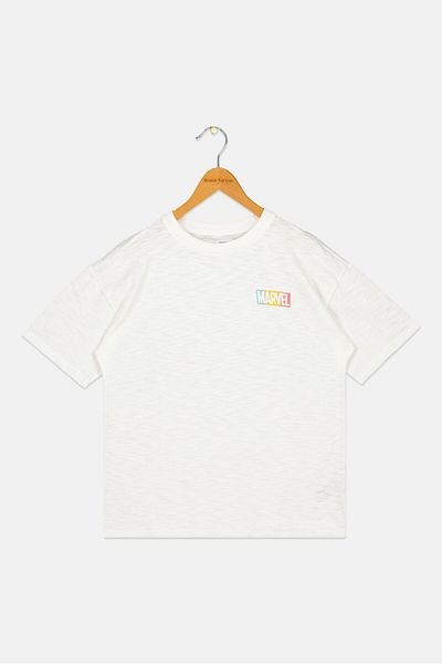 GAP X Marvel Kids Boy Super Hero Graphic Print T-shirt, White