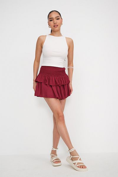 Addax Frilly Mini Skirt E16568