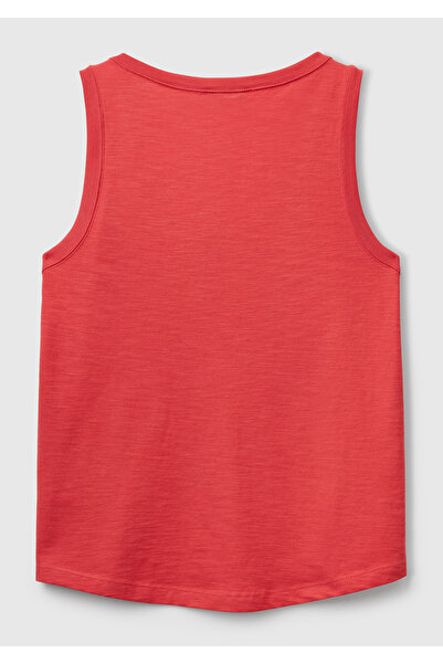 United Colors of Benetton Women's Coral 100% Cotton Rib Detailed Undershirt