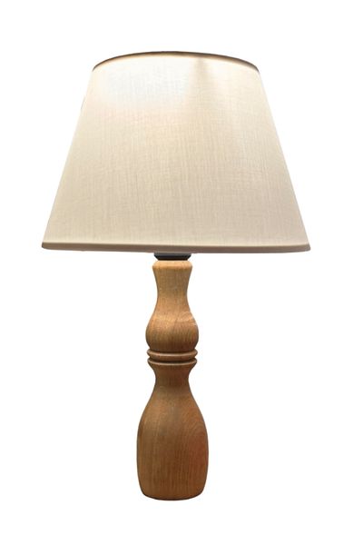 Art&Gift Elegant Cream Head Table Lamp Bedside Table Lamp Shade with Solid Wood Legs