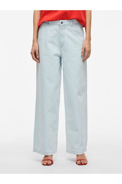 VILA Jeans mit weitem Bein High Waist