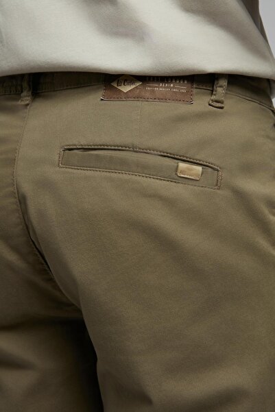 Lee Cooper New Normal Bel Dar Kesim Düz Paça Haki Erkek Pantolon