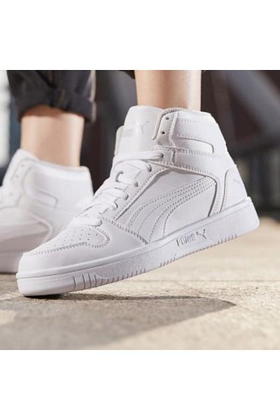 Puma Unisex White Rebound Joy Jr Basketball Shoes