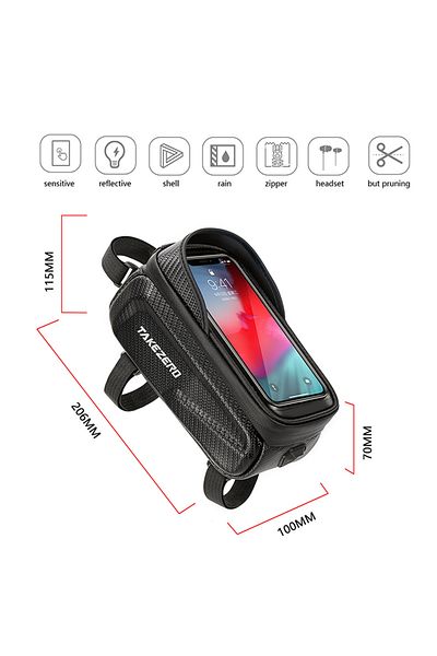 Choice 004 1L Bike Bag Bicycle Front Cell Mobile Phone Case Holder with Touchscreen Top Tube Cycling Bag Re