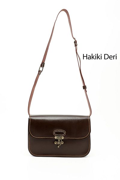 GÖNDERİ(R) Women / Girls Brown Antique Vaketa Genuine Leather Shoulder and Messenger Bag