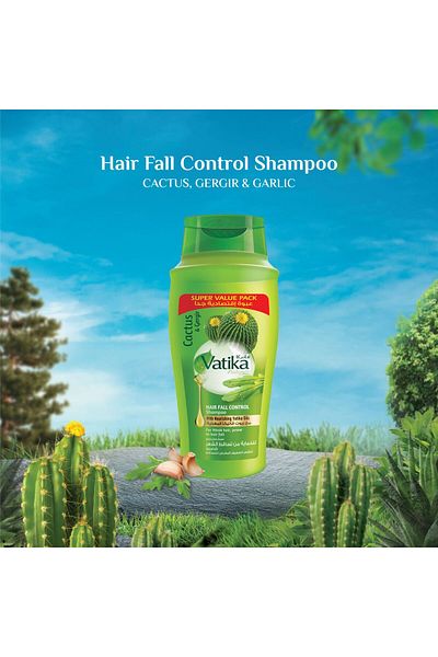 Vatika Naturals Hair Fall Control Shampoo With Nourishing Vatika Oils For Weak Prone to Hair Fall