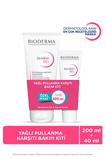 Bioderma Sensibio Yağlı Pullanma Karşıtı Bakım Kiti (Temizleme Jeli-Bakım Kremi)
