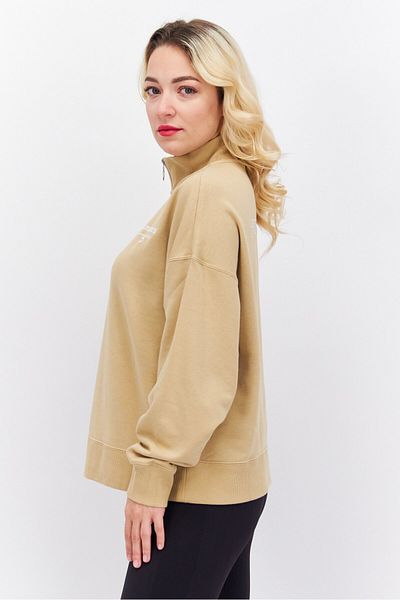Puma Women Relaxed Fit Long Sleeve Outdoor Sweatshirt, Beige