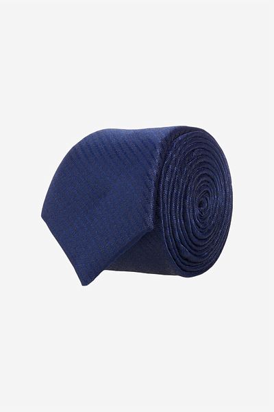 ALTINYILDIZ CLASSICS Men's Navy Blue Patterned Thin Tie
