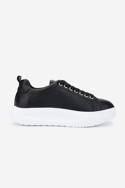 Valmenti Kadın Hakiki Deri Siyah Deri Sneakers & Spor Ayakkabı