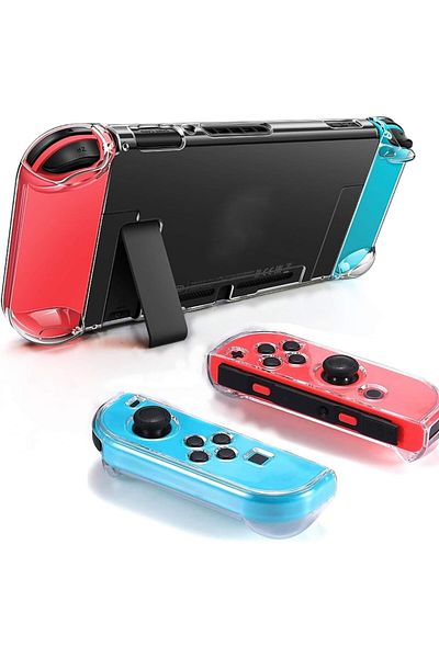 fulina Protective Case for Nintendo switcholed NS,Transparent Shell,Detachable & Dockable,Waterproof