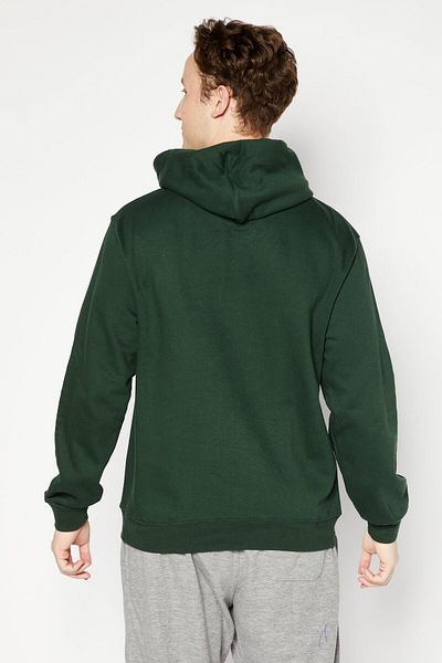 Vision Street Wear Men Hooded Long Sleeve Embroidered Logo Sweatshirt, Dark Green