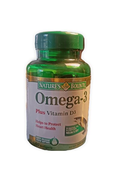 Nature's Bounty Omega-3 Plus Vitamin D3 60 Kapsül