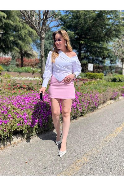 Size Özgü Cămașă albă cu șireturi model Verev