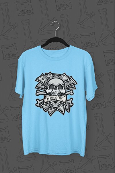 Butik TRIOCĂ CU MÂNĂ SCURTĂ CU GÂRĂ ROTUNDĂ, IMPRIMATĂ CU SKELETON, PENTRU BĂ...