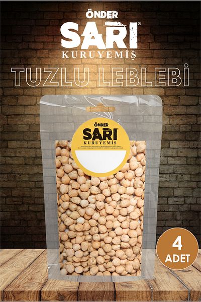 Önder Sarı Kuruyemiş Salted Chickpea Nuts 250 Gr X 4 Ziplock Package