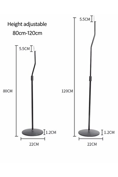 FlashHawk حامل مكبر صوت قابل للتعديل الارتفاع - يمتد من 31 بوصة إلى 47 بوصة - مجموعة من قطعتين - أسود