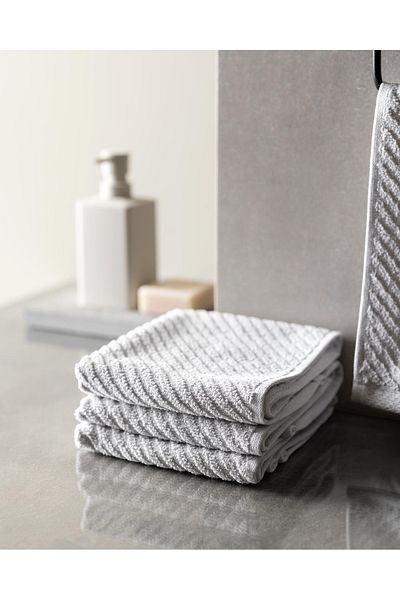 Madame Coco Zeste 4-Pack 100% Cotton Hand Towels - Gray