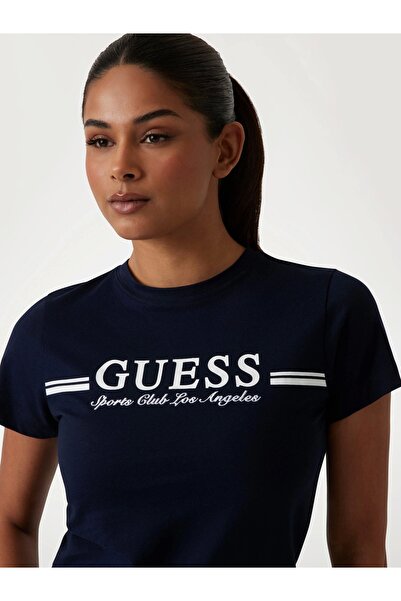 Guess Ss T-Shirt Women's Navy Blue T-Shirt V5Gi03I3Z14-A71W