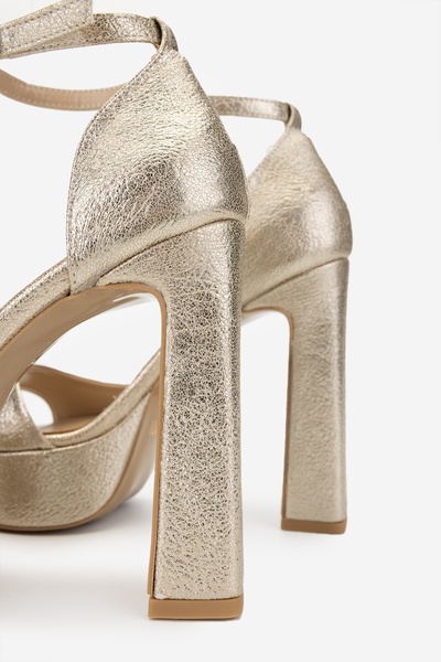 Valmenti Women's Vegan Gold Heeled Shoes