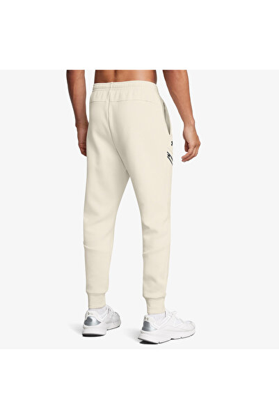 Under Armour Beyaz Erkek Normal Bel Normal Kalıp Eşofman Altı 1389353-110 UA Unstoppable Flc Jgr