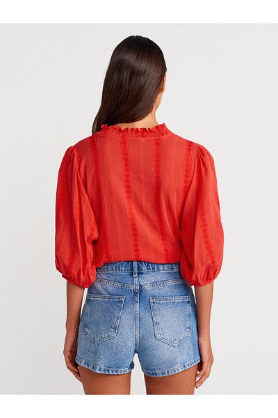 Dilvin 71974 Pantaloni scurți din denim Stone Mom - Albastru închis