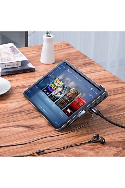 Baseus Bend Angle No.7 Çok Foksiyonlu Type-c Hub Çevirici Koyu Gri Cahub-wj0g