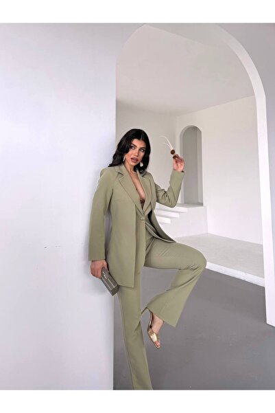 Bella Breeze Kadın Tasarım Ceket Yüksek Bel  Takım Elbise