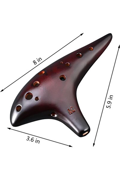 valkyrie 12 Delik Seramik Flüt Alto Ocarina Sualtı Müzik Enstrüman Müzik Lover Stil Acemi Enstrüman