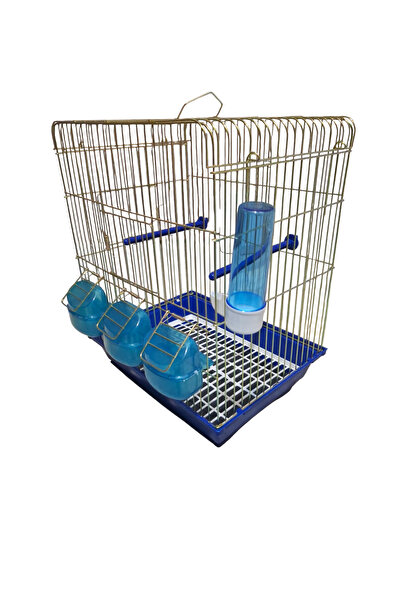 KAYA KAFES VE PETSHOP ÜRÜNLERİ 300 SERİSİ ORTA BOY PASLANMAZ 3 YEMLİKLİ KAFES