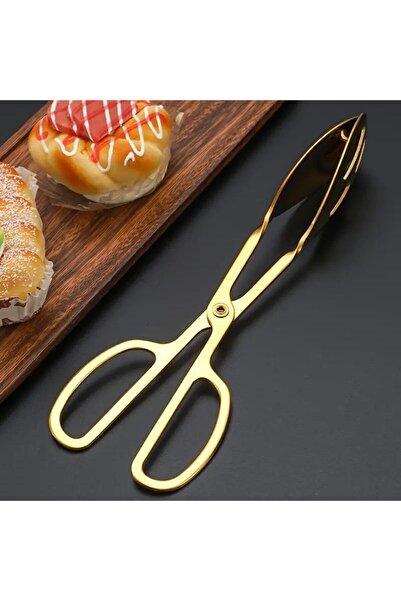 valkyrie Paslanmaz Çelik Makas Maşa Servis Maşası Büfe Barbekü Tatlı Et Ekmek...