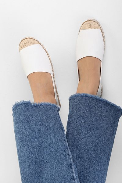 Shoeberry Ziles White Skin Espadrille für Damen