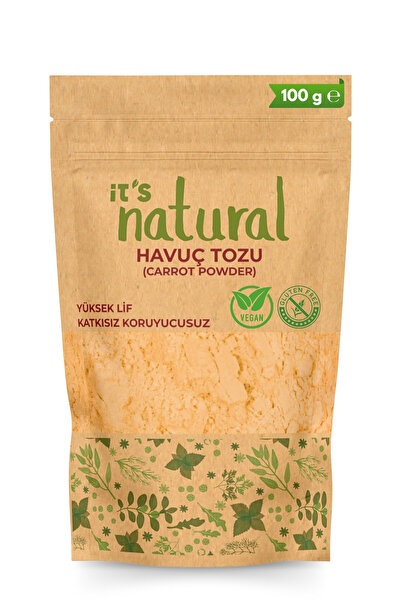 it's Natural Havuç Tozu Katkısız 100 G