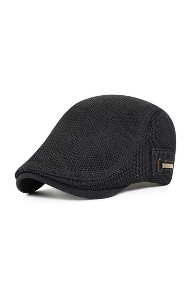 valkyrie Men's Italian Style Cap - Breathable, Anti-Sweat and Black