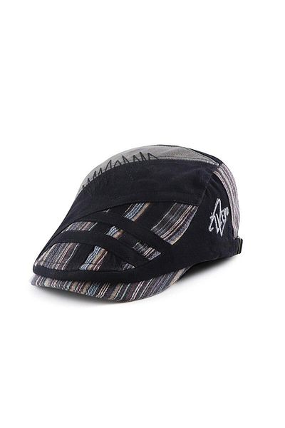 valkyrie Men's Black Cap - Italian Style, Adjustable Canvas Anti-Sweat Cap